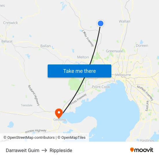 Darraweit Guim to Rippleside map