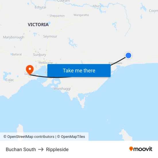 Buchan South to Rippleside map