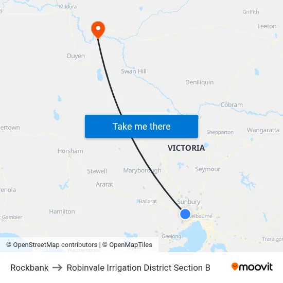 Rockbank to Robinvale Irrigation District Section B map