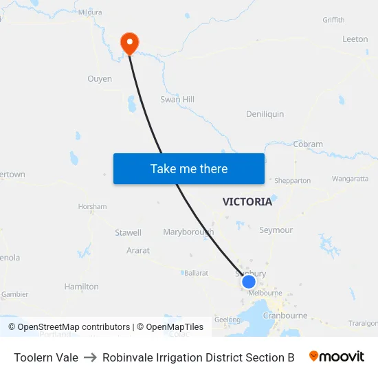 Toolern Vale to Robinvale Irrigation District Section B map
