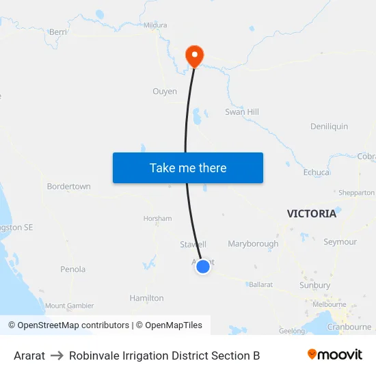 Ararat to Robinvale Irrigation District Section B map