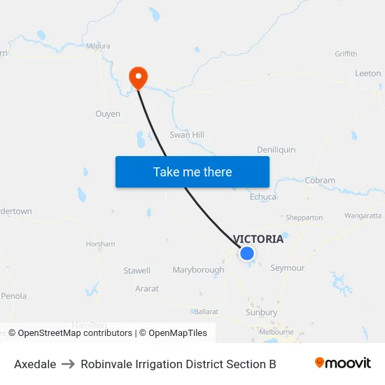 Axedale to Robinvale Irrigation District Section B map