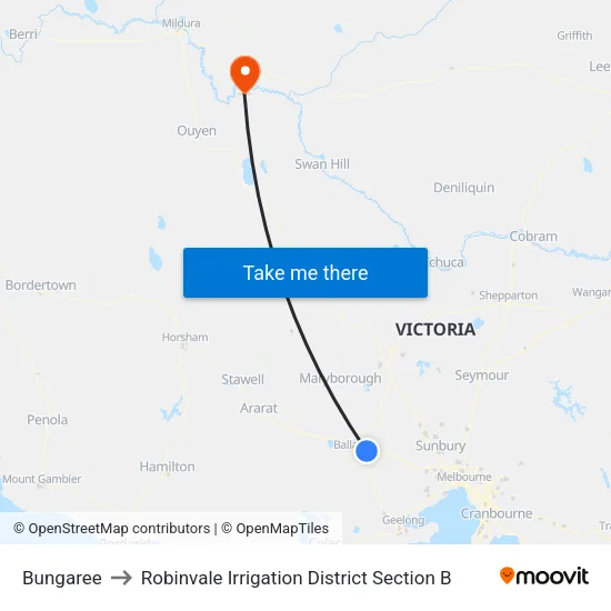 Bungaree to Robinvale Irrigation District Section B map