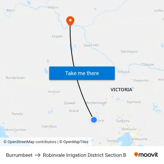 Burrumbeet to Robinvale Irrigation District Section B map