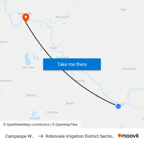 Campaspe West to Robinvale Irrigation District Section B map