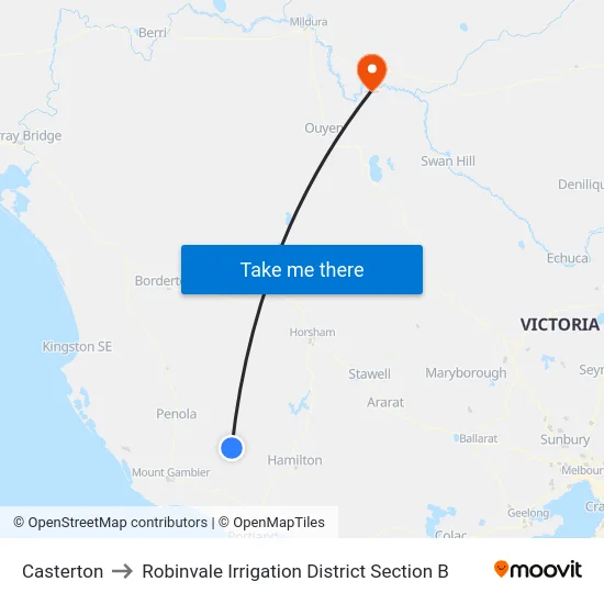 Casterton to Robinvale Irrigation District Section B map