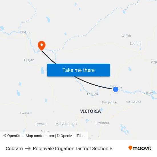 Cobram to Robinvale Irrigation District Section B map