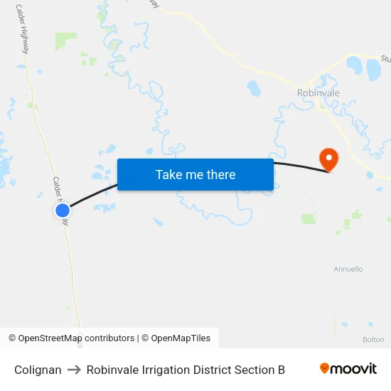 Colignan to Robinvale Irrigation District Section B map