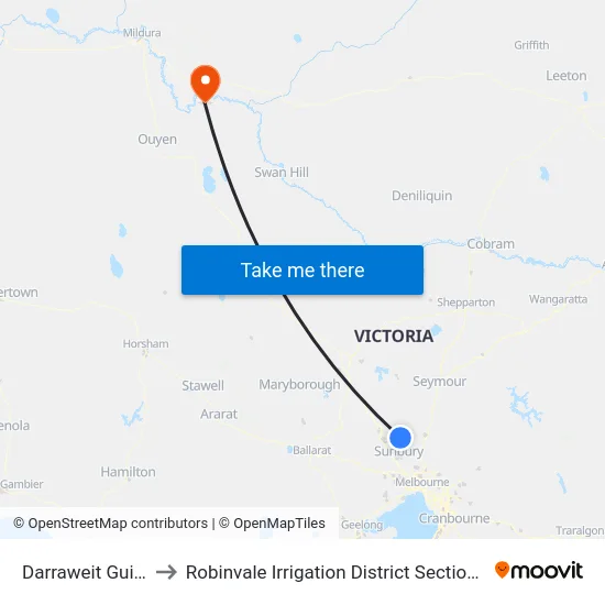 Darraweit Guim to Robinvale Irrigation District Section B map