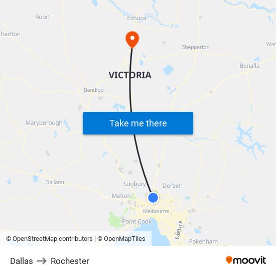 Dallas to Rochester map