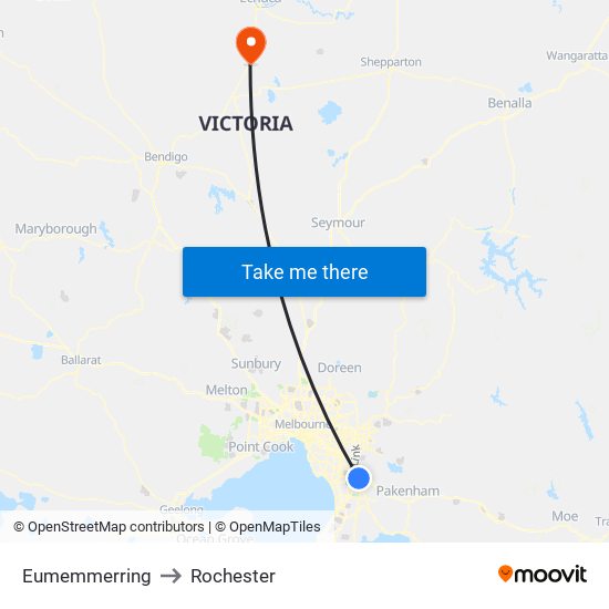 Eumemmerring to Rochester map