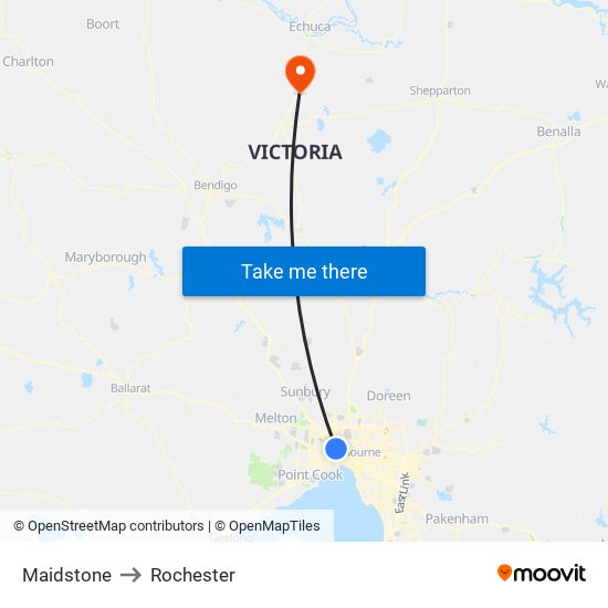 Maidstone to Rochester map