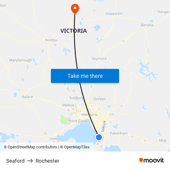 Seaford to Rochester map