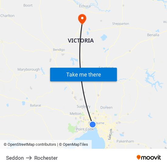 Seddon to Rochester map