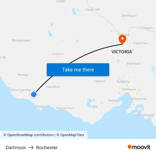 Dartmoor to Rochester map