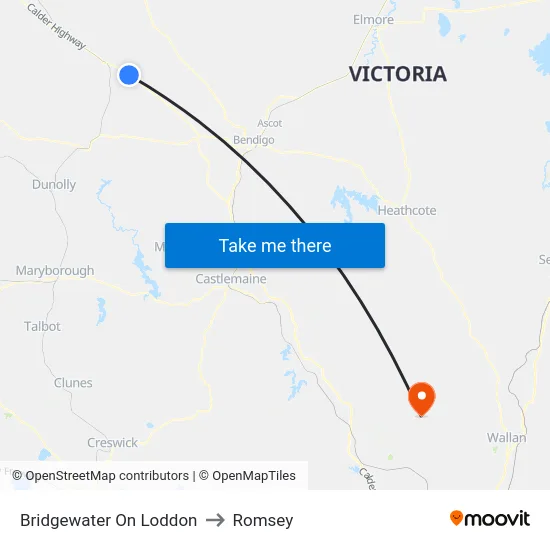 Bridgewater On Loddon to Romsey map