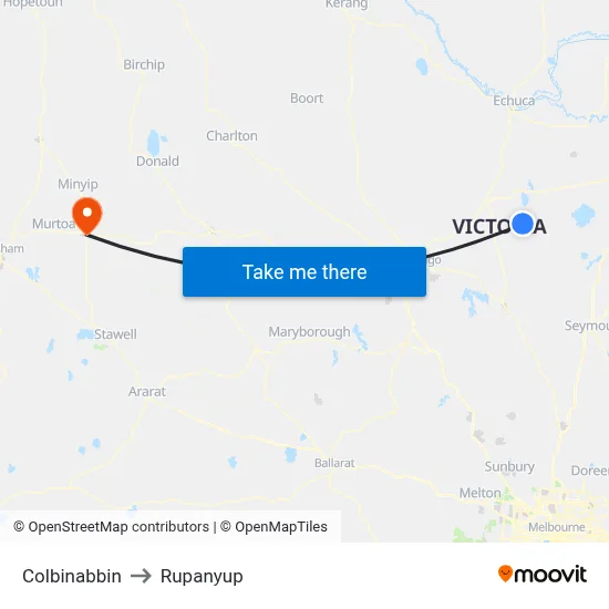 Colbinabbin to Rupanyup map