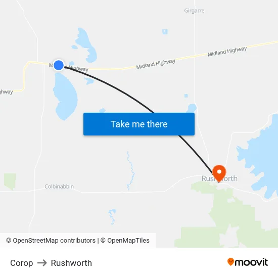 Corop to Rushworth map