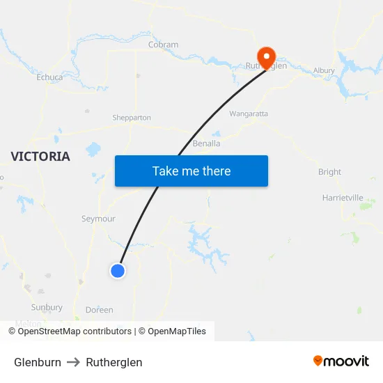 Glenburn to Rutherglen map