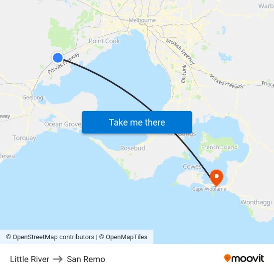 Little River to San Remo map
