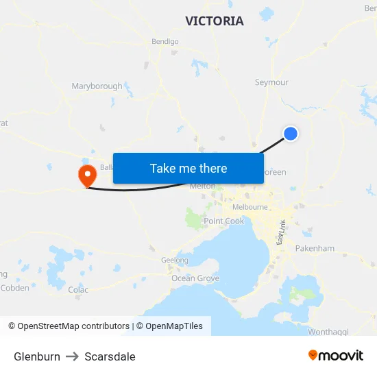 Glenburn to Scarsdale map