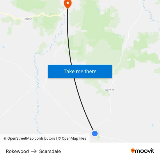 Rokewood to Scarsdale map