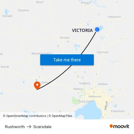 Rushworth to Scarsdale map