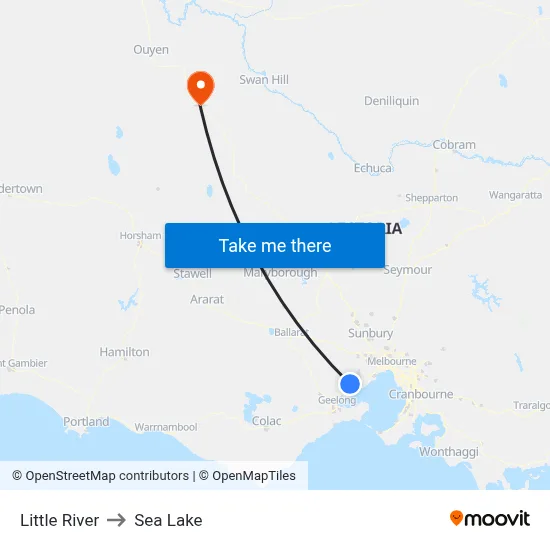 Little River to Sea Lake map