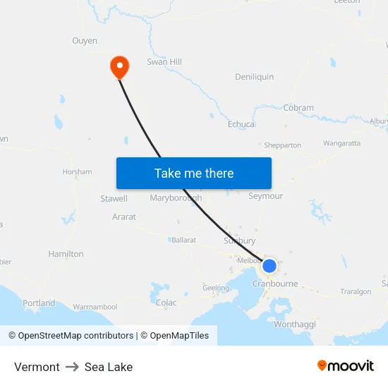 Vermont to Sea Lake map