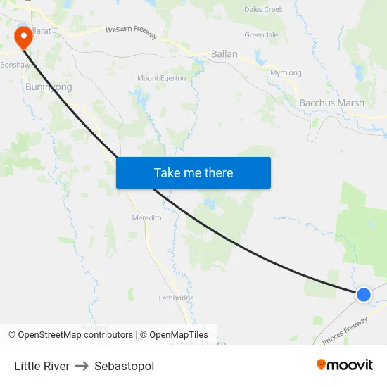 Little River to Sebastopol map