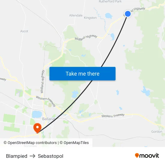Blampied to Sebastopol map