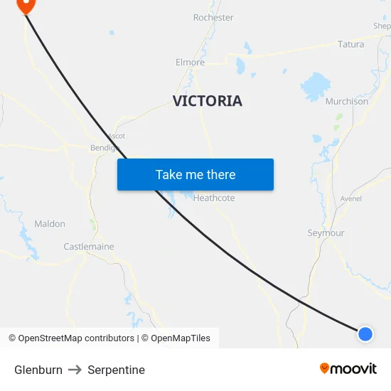 Glenburn to Serpentine map