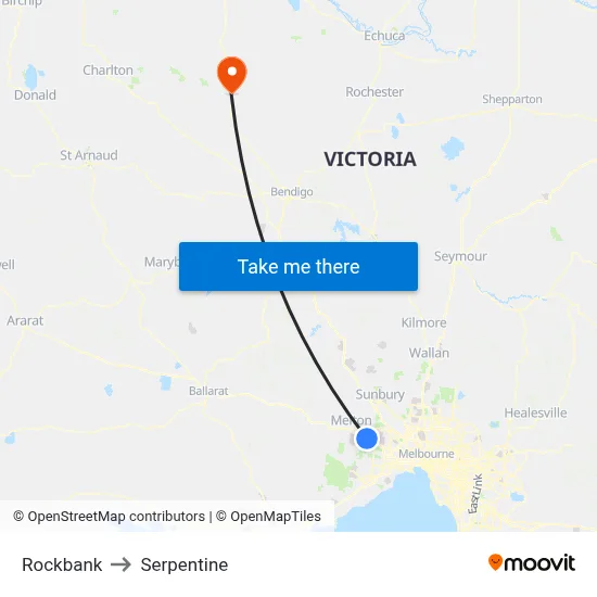 Rockbank to Serpentine map
