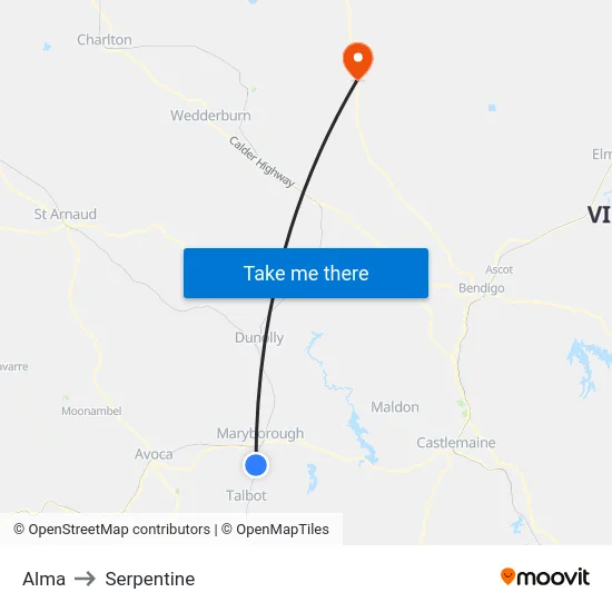 Alma to Serpentine map