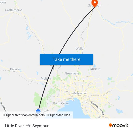 Little River to Seymour map