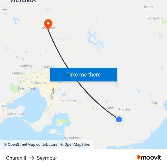 Churchill to Seymour map
