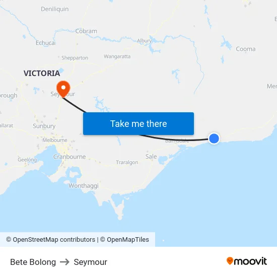 Bete Bolong to Seymour map