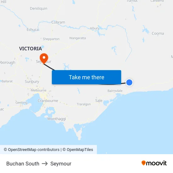 Buchan South to Seymour map