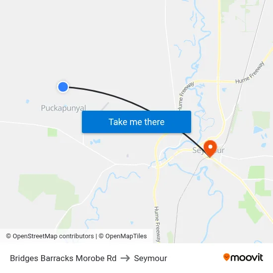 Bridges Barracks Morobe Rd to Seymour map