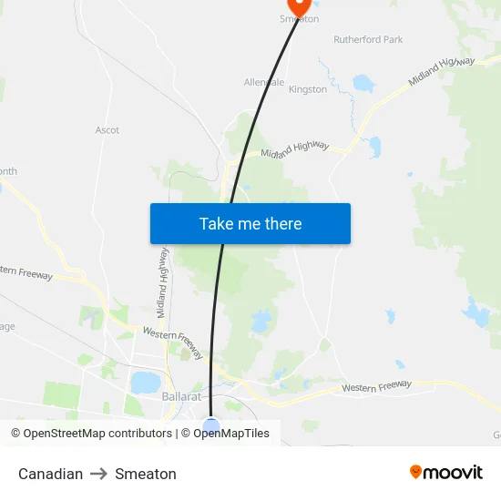 Canadian to Smeaton map