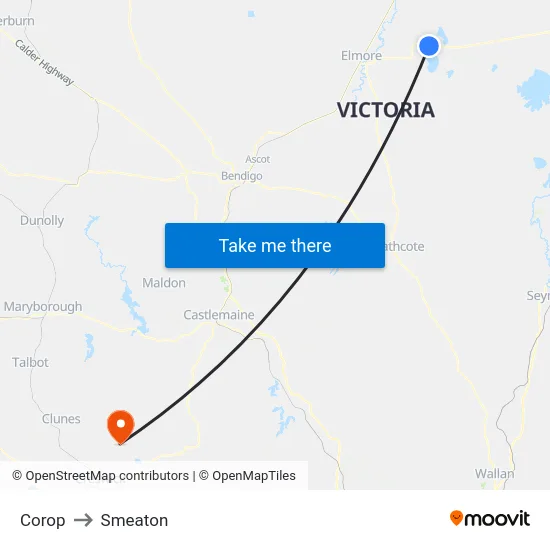 Corop to Smeaton map