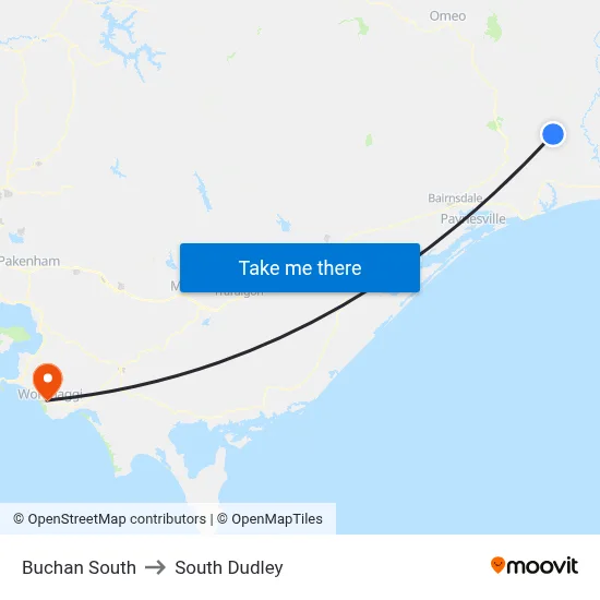 Buchan South to South Dudley map