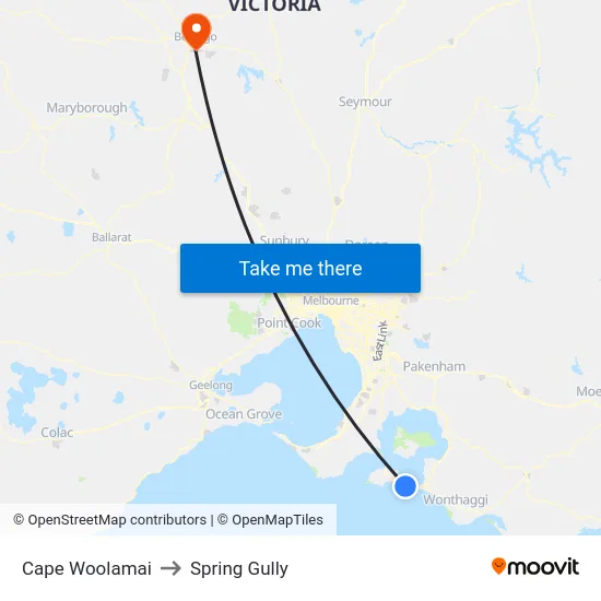 Cape Woolamai to Spring Gully map