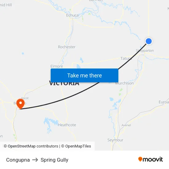 Congupna to Spring Gully map