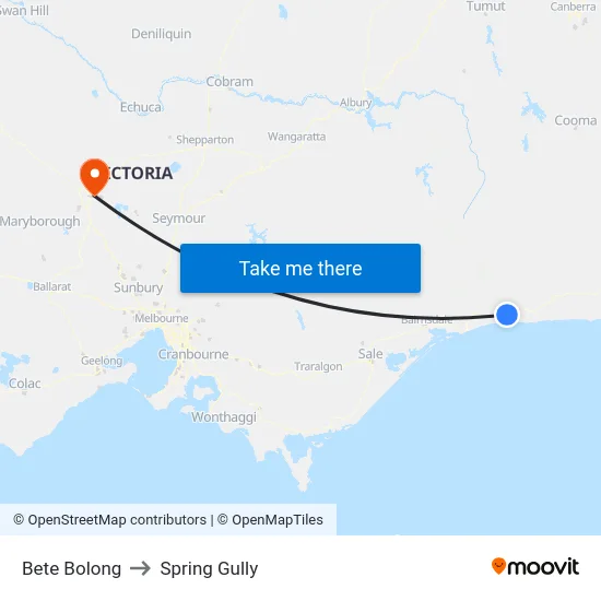 Bete Bolong to Spring Gully map