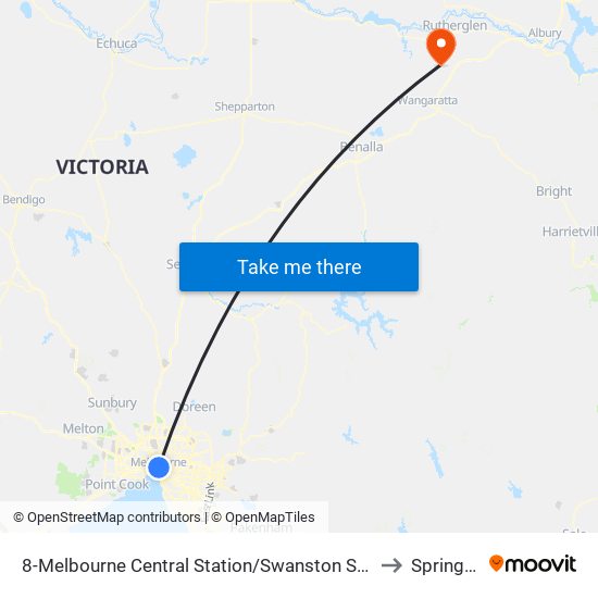 8-Melbourne Central Station/Swanston St (Melbourne City) to Springhurst map