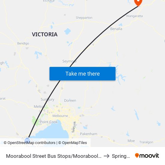 Moorabool Street Bus Stops/Moorabool St (Geelong) to Springhurst map