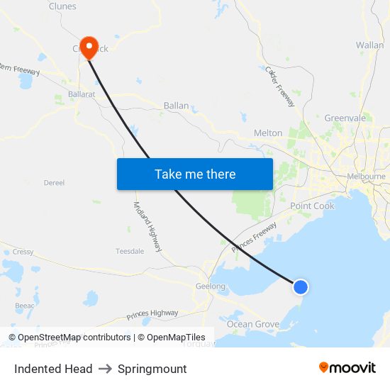 Indented Head to Springmount map