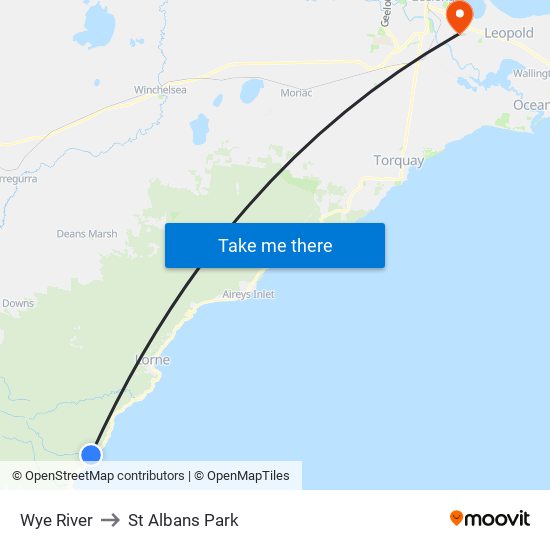 Wye River to St Albans Park map