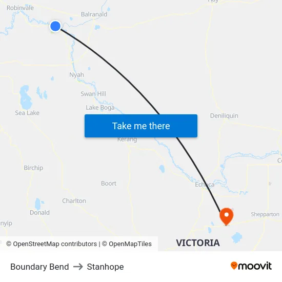 Boundary Bend to Stanhope map